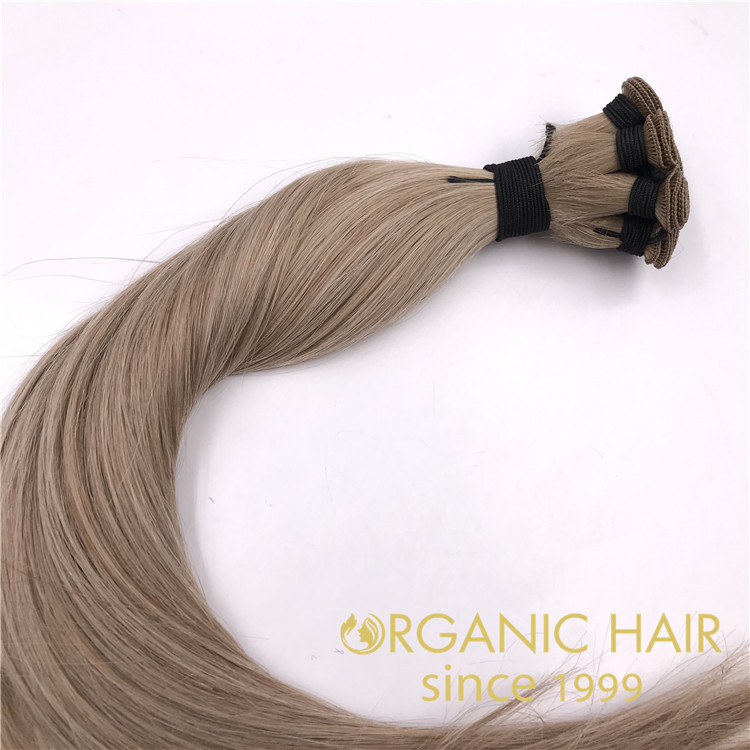 Human best human full cuticle hand tied wefts before and after X387